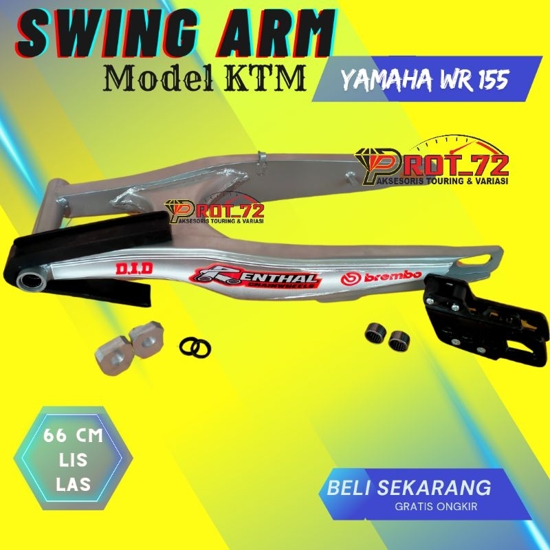 Swing Arm Yamaha WR155 Replika Model KTM Terbaru Lis las Lengan Ayun Panjang 66cm