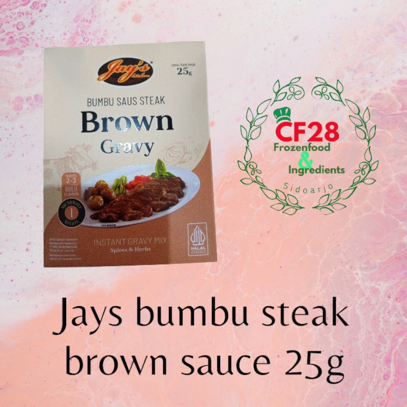 Jays bumbu brown sauce saus steak 25g