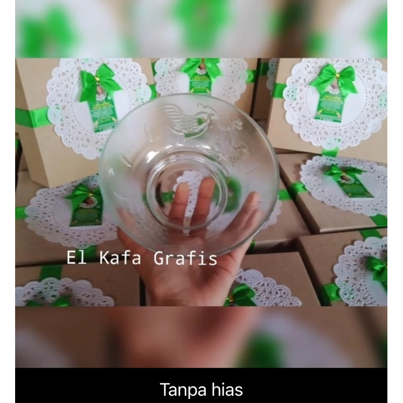 Souvenir mangkok mie ayam jago bening