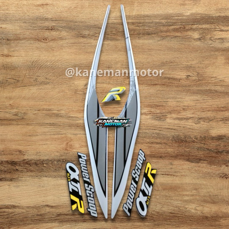 Striping sticker yamaha Alfa 1991 alfa 1992 Silver Pancing lis polet stiker standar body motor yamah