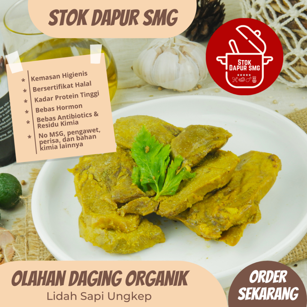 

Wahyu Beef Lidah Sapi Organik Ungkep Premium Frozen Kemasan 250gr