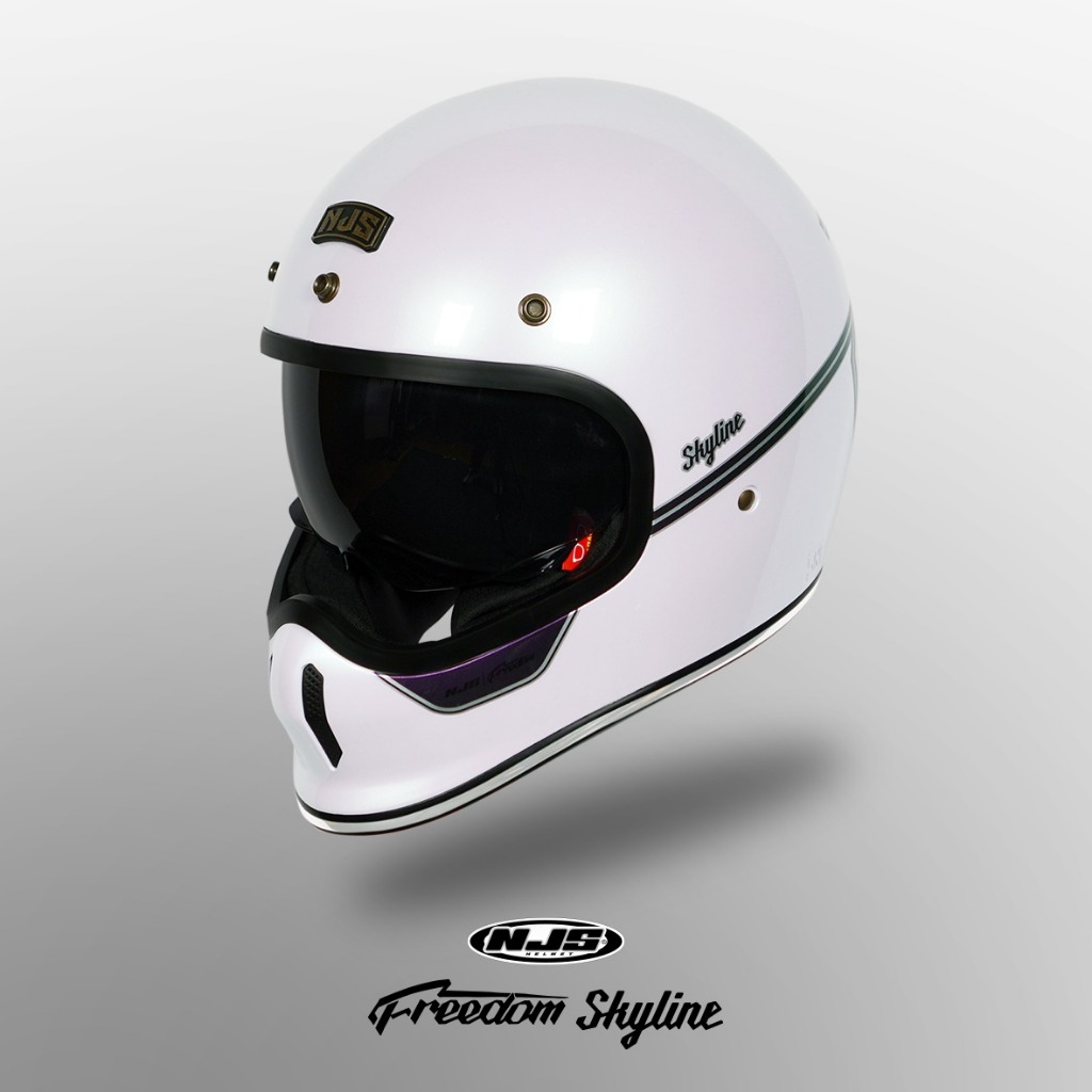 NJS Freedom Skyline - Helm Retro Cakil| NJS | NJS Retro | Retro Fullface | Helm Kekinian | NJS ORI |