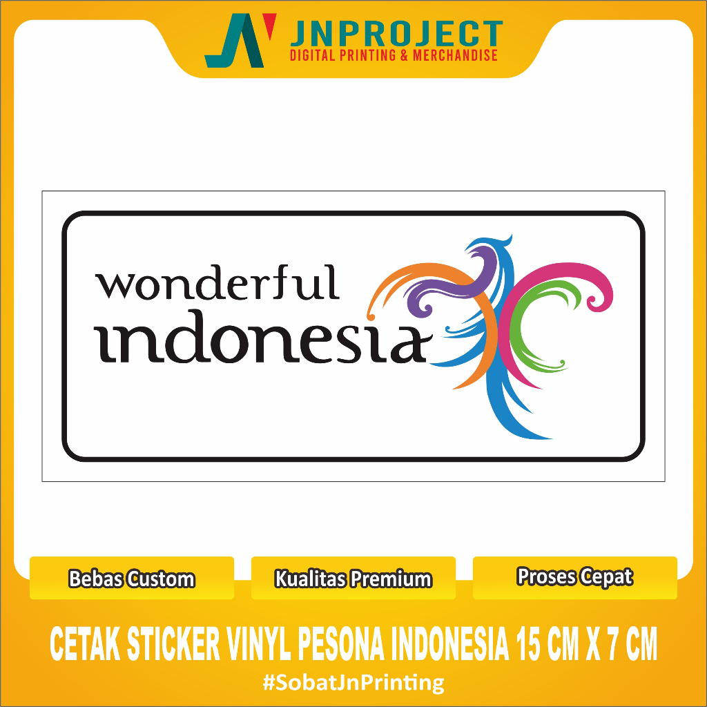 

STIKER VINYL PESONA INDONESIA 15x7CM | Termurah