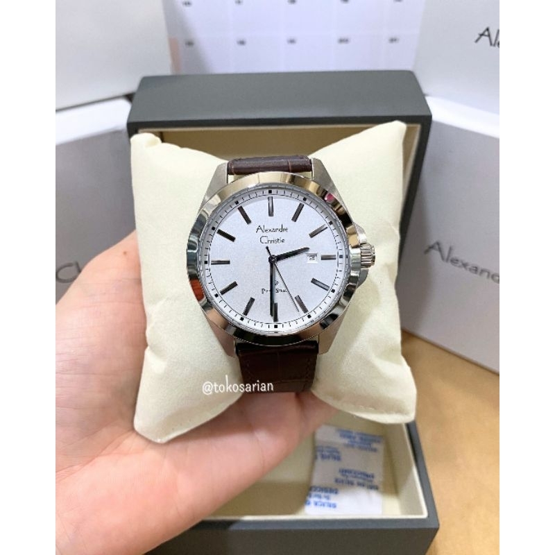 Alexandre Christie AC 1015 MD Original Bergaransi Jam Tangan Pria Tali Kulit