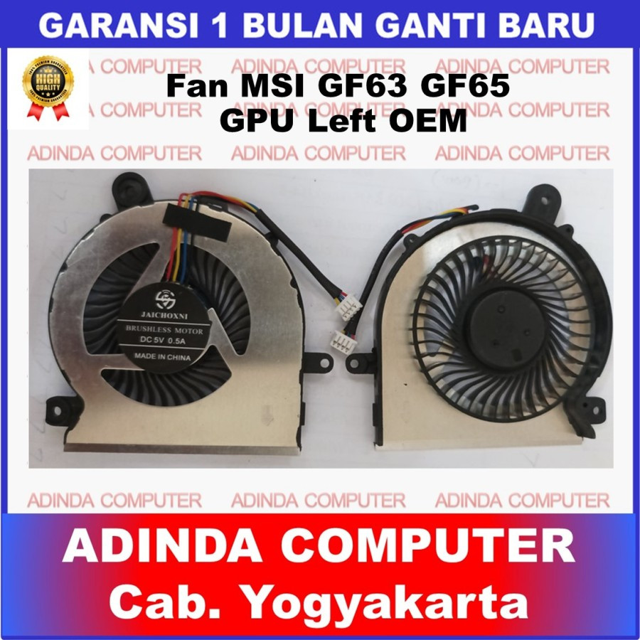 Fan MSI MSI GF63 GF65 9RCX-818 9SC-066 8SC-030Thin GPU Left OEM