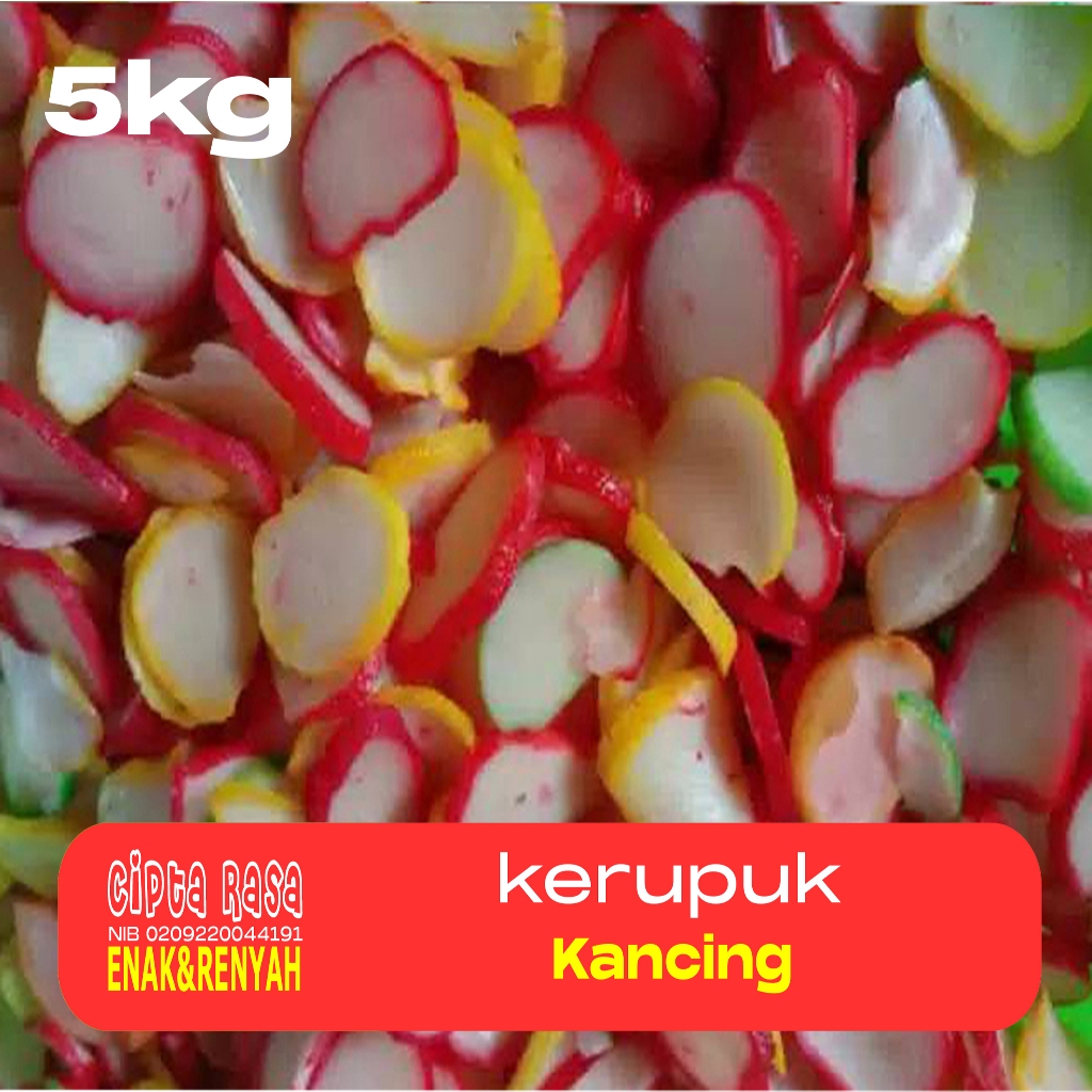 

KERUPUK SEBLAK MENTAH / KRUPUK KERING / ANEKA KERUPUK / ANEKA KERIPIK BAWANG 5KG KANCING BAWANG