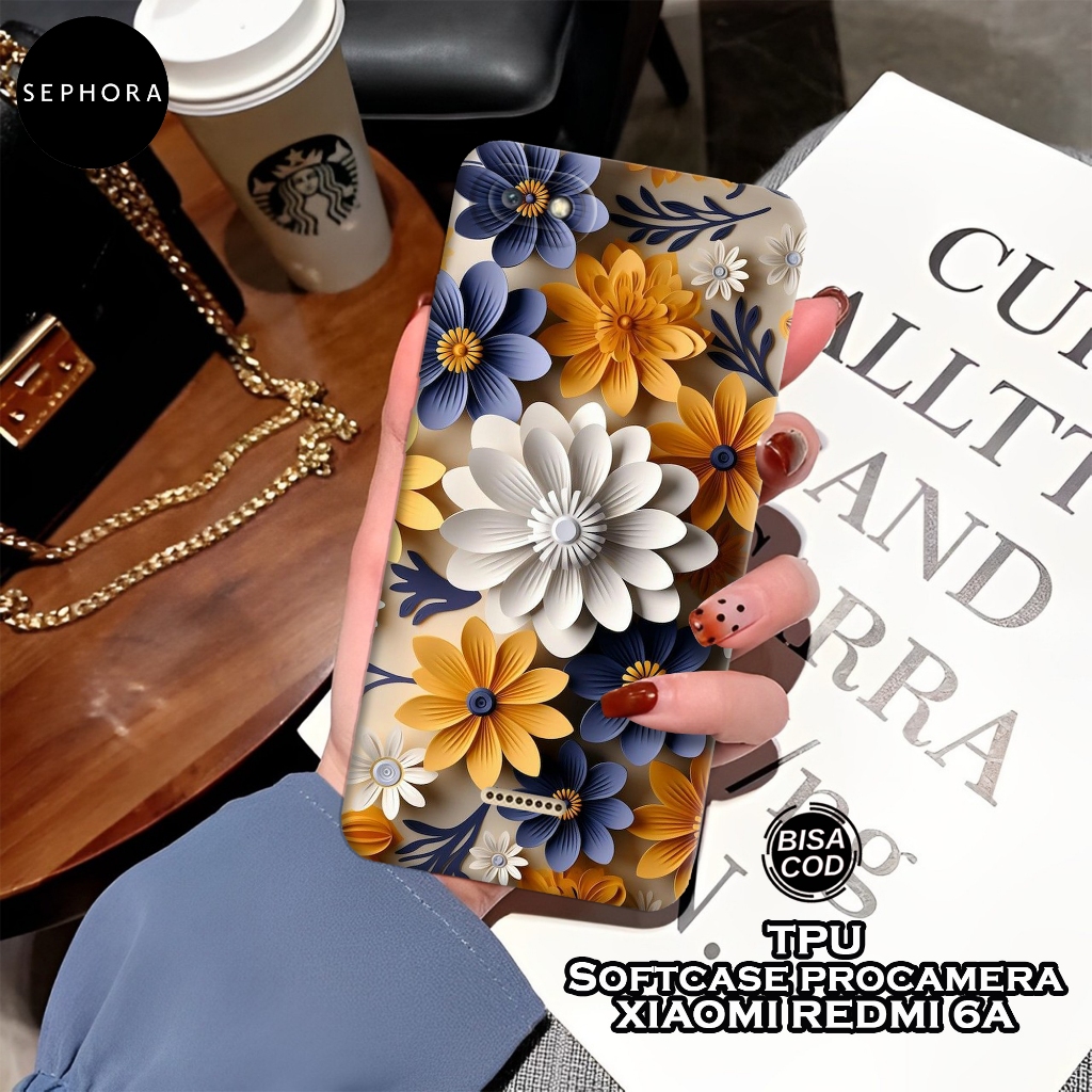 Case Xiaomi Redmi 6A - Fashion Case Bunga - Softcase Xiaomi Redmi 6A  - Case Pro Camera - Casing Xia