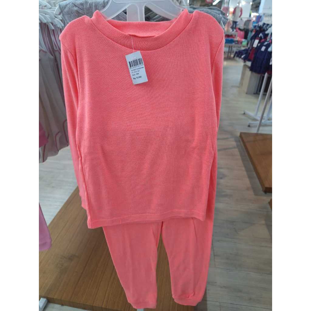 Baju anak KIDGETS anak perempuan lengan panjang polos Import