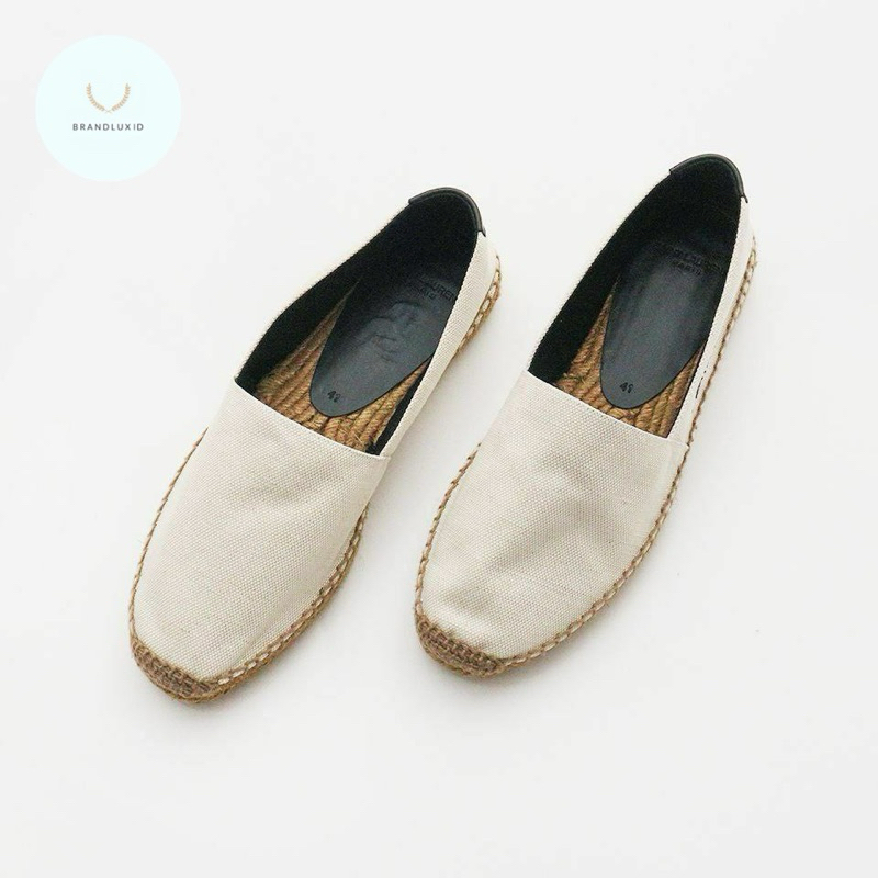 Saint Laurent Paris Men Logo-embroidered canvas espadrilles Off White