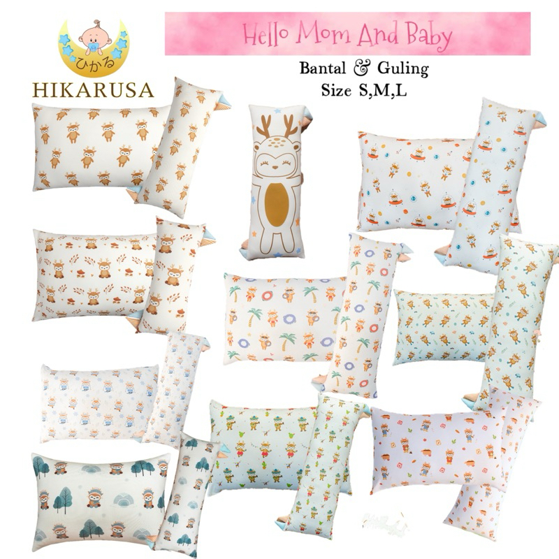 Bantal Guling Hikarusa Small Medium Large |Bantal anak | Guling anak bolster buddy pillow tencel