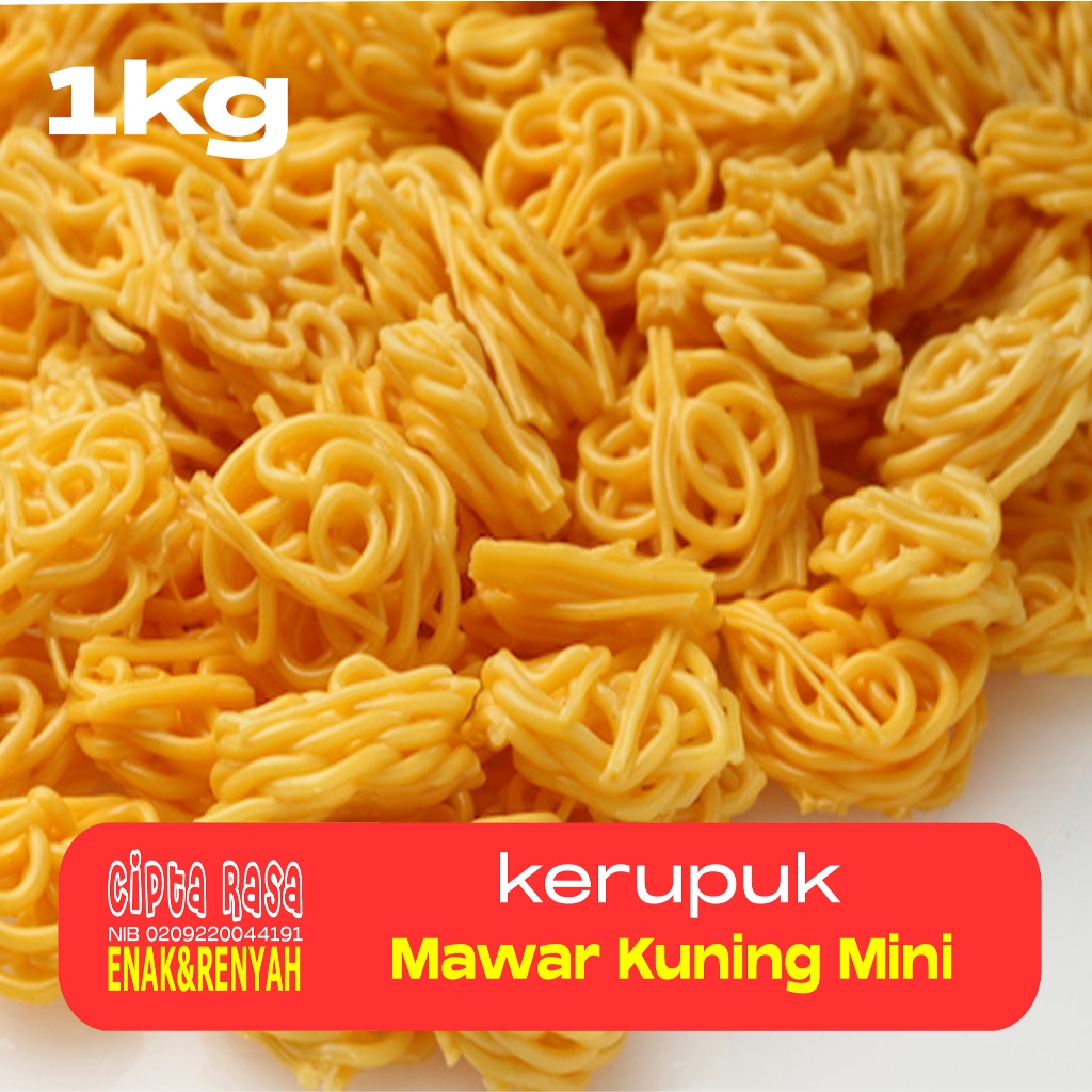 

KERUPUK MAWAR MINI KUNING KEMASAN 1KG