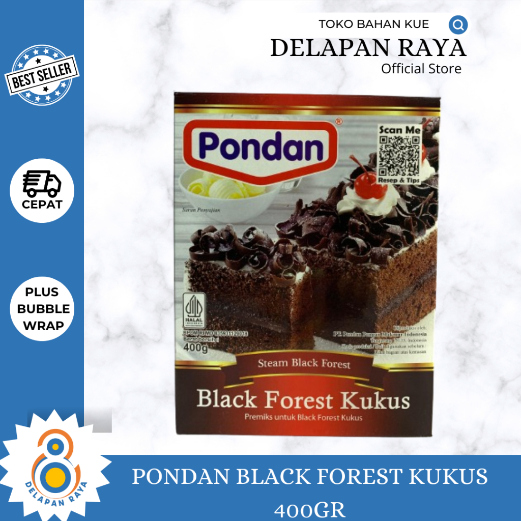 

PONDAN BLACKFOREST KUKUS 400GR TEPUNG PREMIX BLACKFOREST KUKUS -8Raya