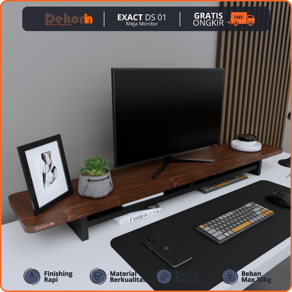 DEKORIN Deskshelf Meja Monitor Stand Monitor Dual Monitor PC Gaming Workspace
