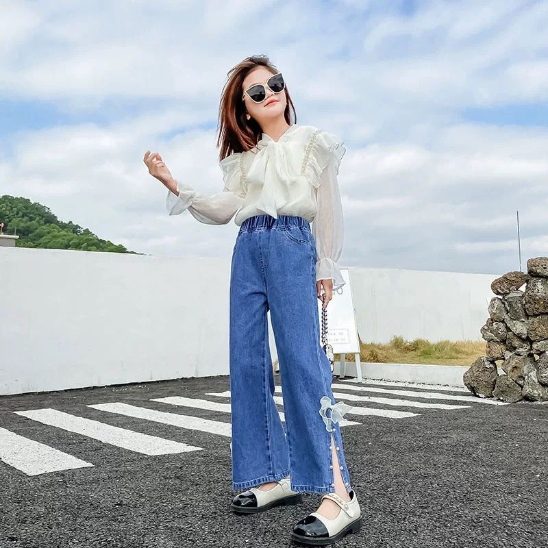 Celana Jeans Kulot Anak Perempuan Import Umur 1 - 10 Tahun Jeans Import Anak Perempuan Kekinian Kulo