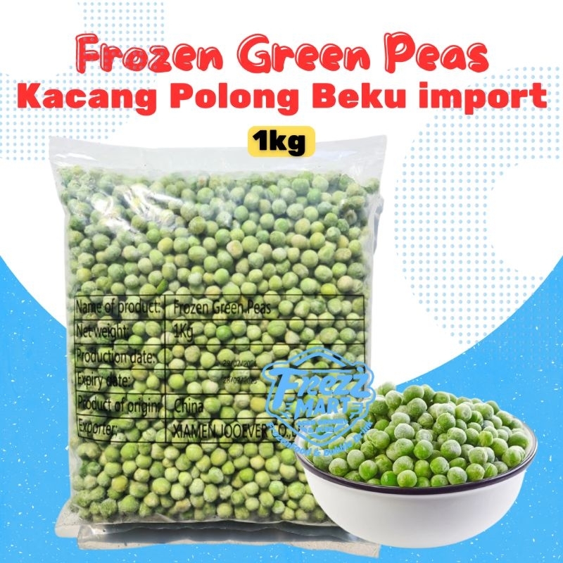 

1kg Green Peas Frozen Kacang Polong Beku import Premium.