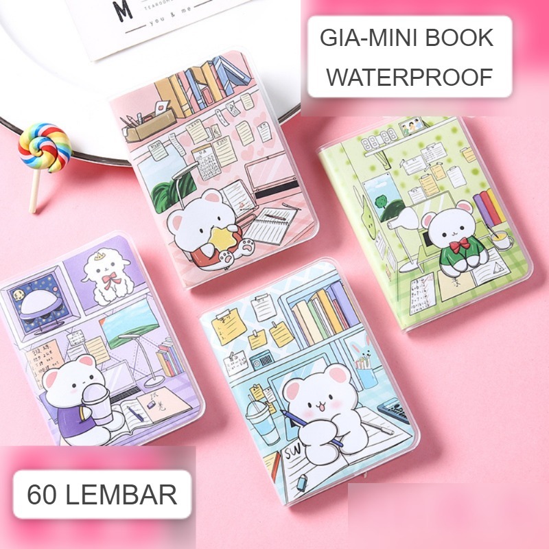 

POCKET DIARY MINI MEMO WATERPROOF CAT BEAR BUKU CATATAN KECIL KUCING DIARY MINI BERSAMPUL