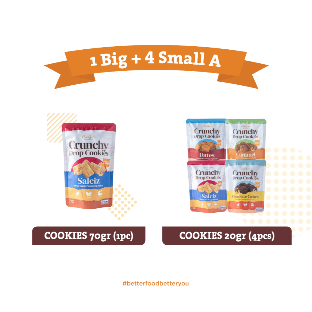 

The Big 1 Big 4 Mini (Mix Crackers and Cookies) snack sehat / camilan sehat / snack anak / camilan anak / snack vegan / snack gluten free / makanan sehat / snack aman / snack enak / camilan sehat / snack diet / cookies gluten free