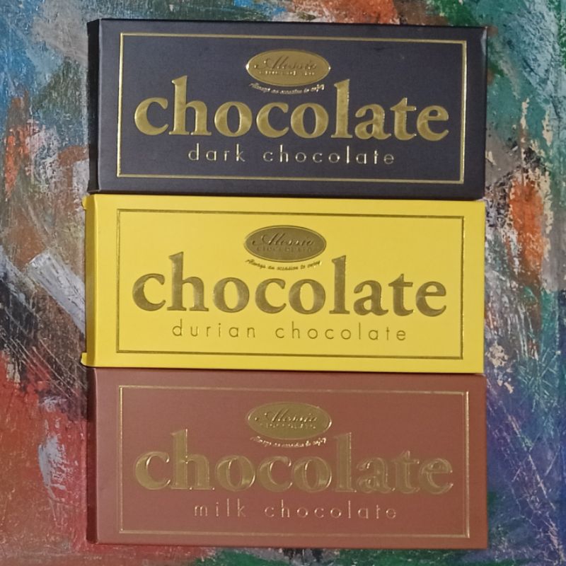 

Alessio 40gr Chocolate Bar Malaysia Milk Dark Durian Coklat Batang