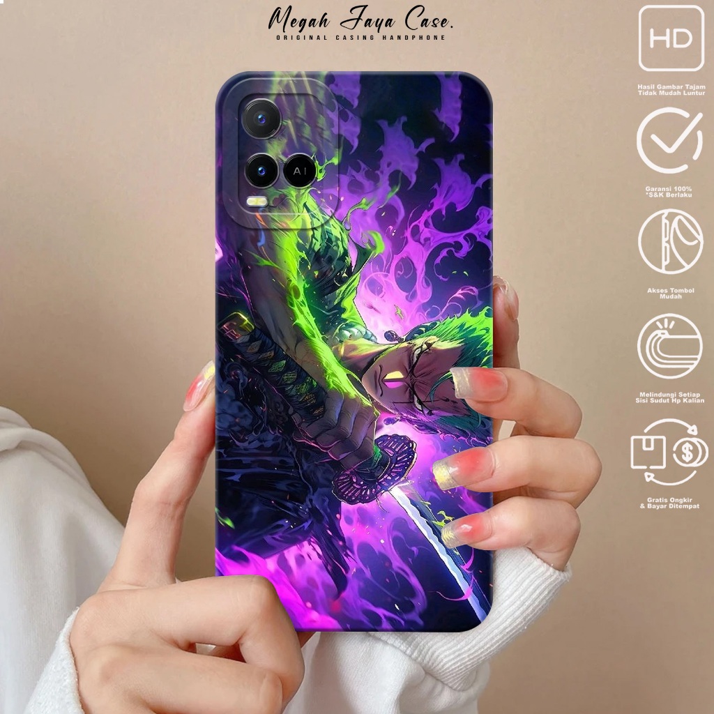 Case VIVO Y21 Y21S Y21T Y33S Y33T Y21A - Casing Hp VIVO Y21S Y21 Y21T Y21A Y33S Y33T  Motif Roronoa 