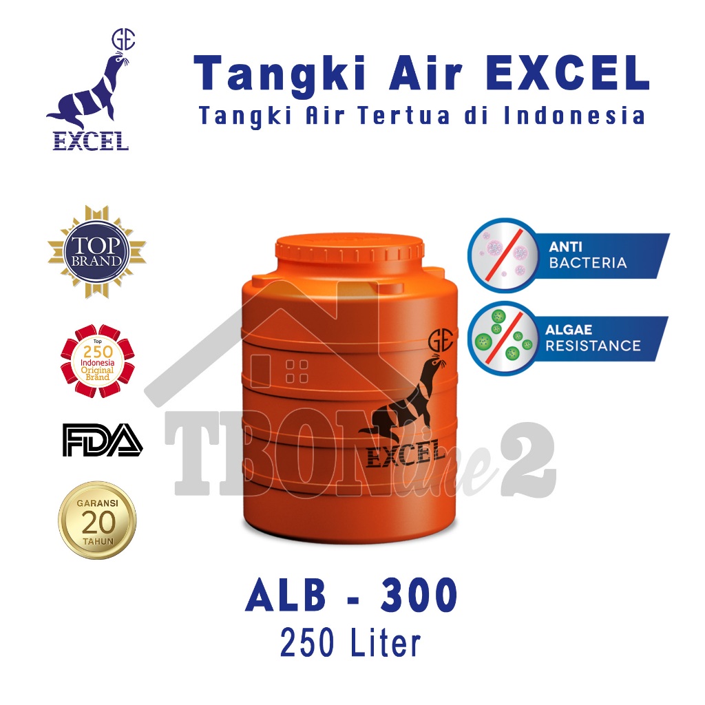 Tandon Tangki Toren 250 Liter EXCEL