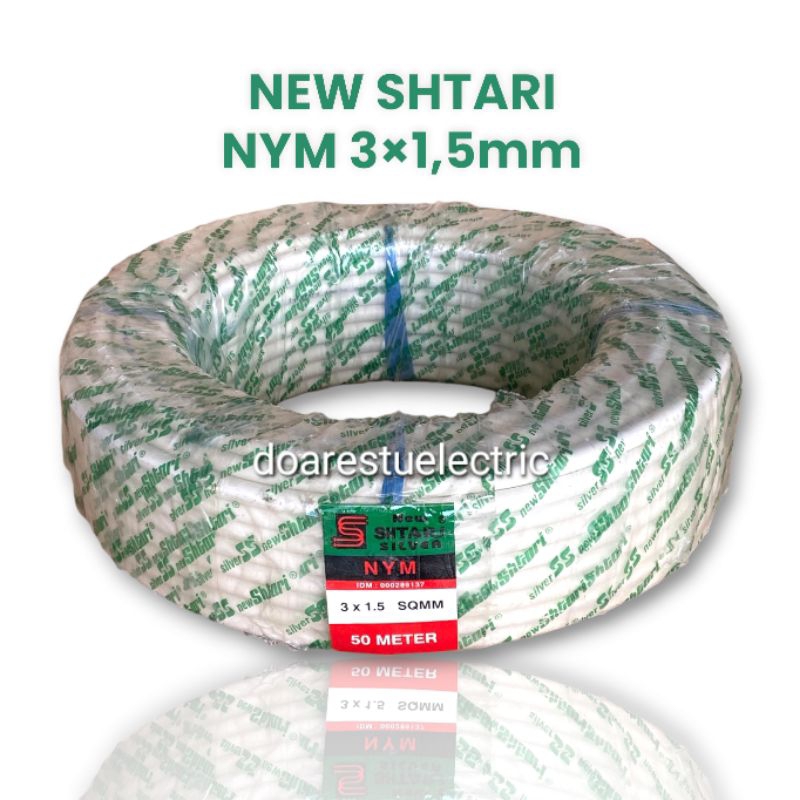 Kabel NYM 3x1,5mm SHTAR / New Shtari 50m/roll Kabel Tembaga Star SNI isi 3x1,5