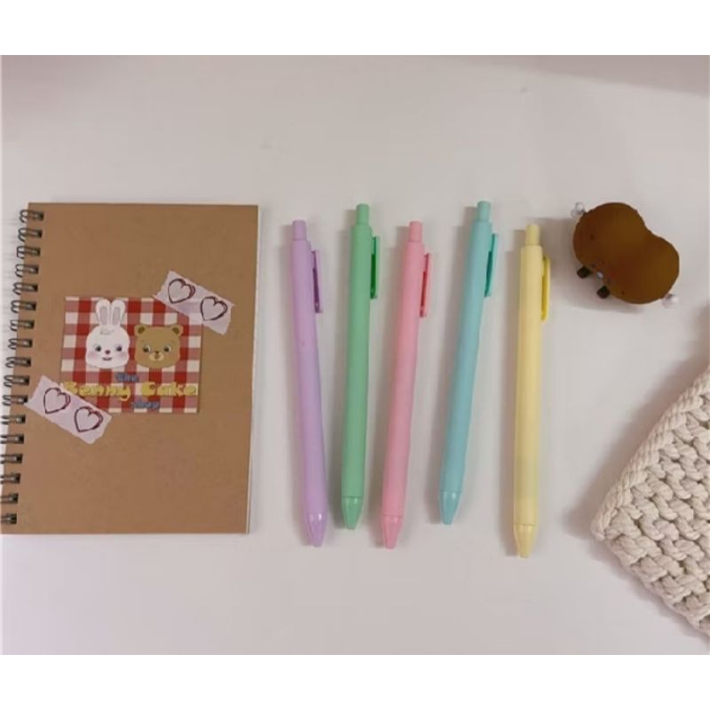 

Pulpen mekanik pastel macaron color tinta hitam