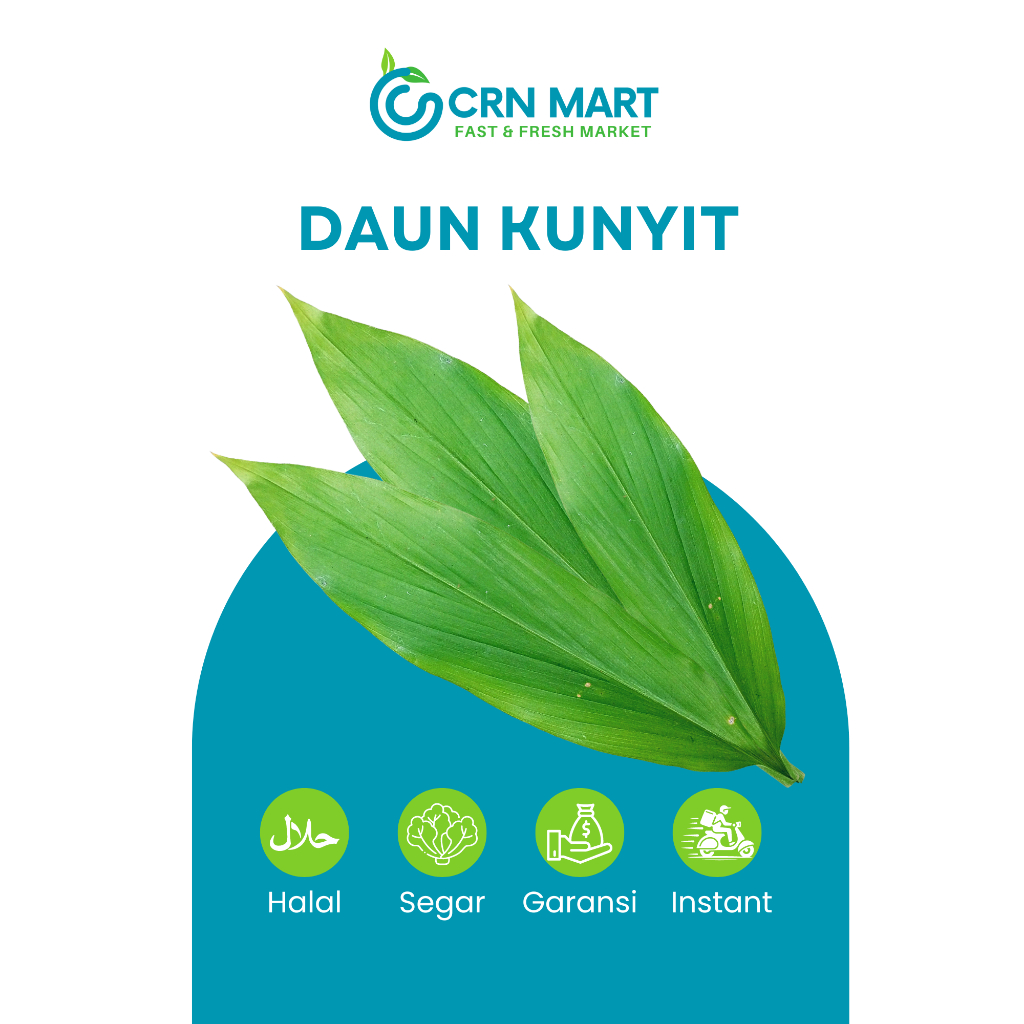 

CRN MART - Daun Kunyit Segar/Rempah-rempah Segar/Daun Kunyit Fresh 1 Paket