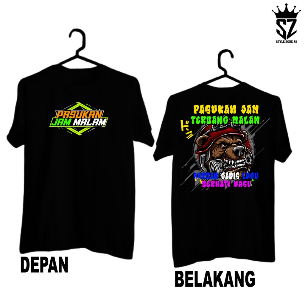 KAOS PASUKAN JAM TERBANG MALAM KORBAN GADIS LUGU BERHATI ASU