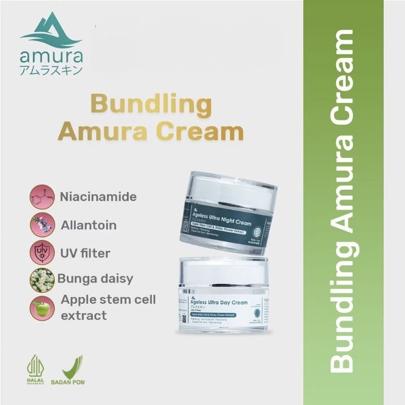 Amura day Cream dan night cream mencerahkan