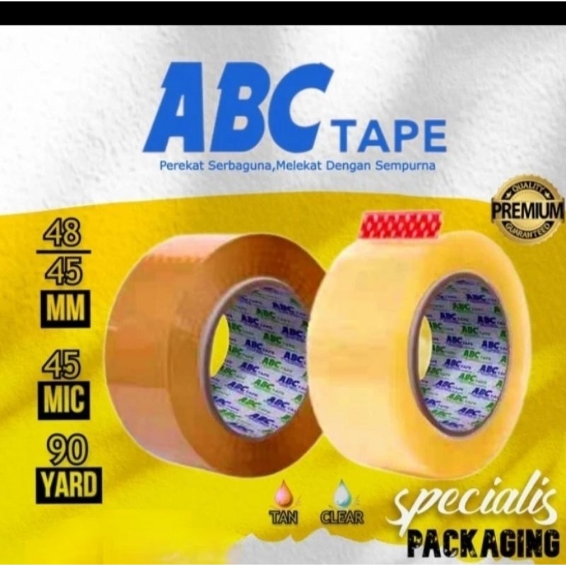 

ABC TAPE LAKBAN BENING,COKLAT 2 INCH 48X90 YARD