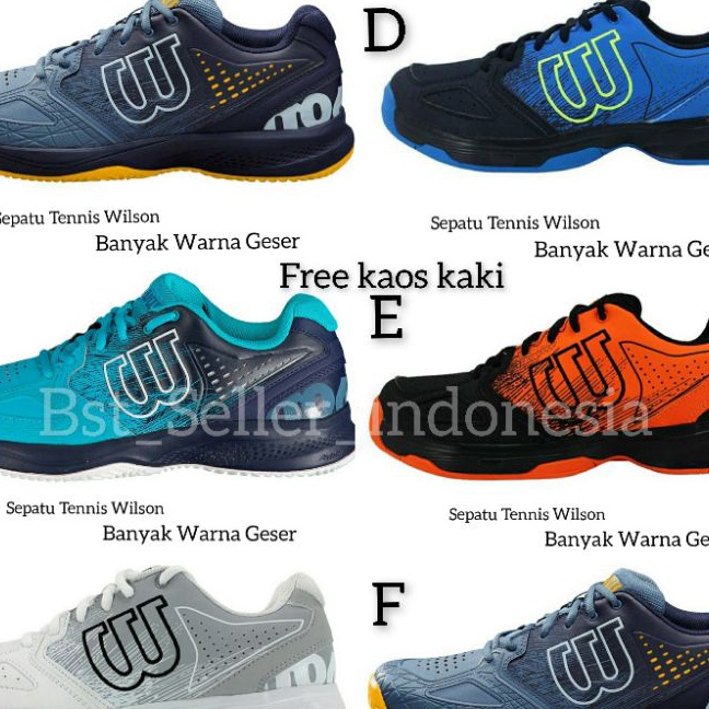 FG2 Sepatu Olahraga Tennis Meja Wilson Rush Pro Sepatu Wilson Rush Pro 3 Sepatu Wilson