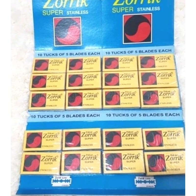 Silet Zorrik 100pcs Jaminan original