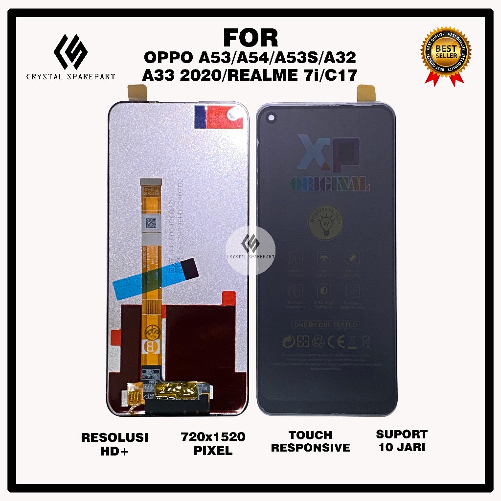 LCD OPPO A53/A54/A53S/A32/A33 2020/REALME 7i/C17 FULL SET ORIGINAL