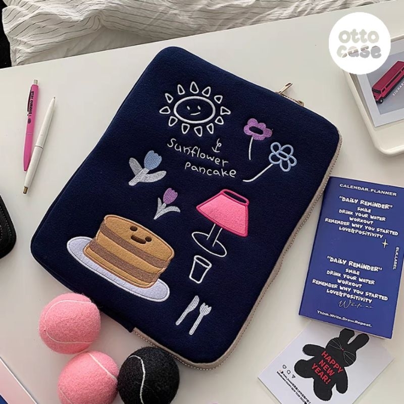 ipad laptop bag sleeve cute emboidery ipad laptop sleeve