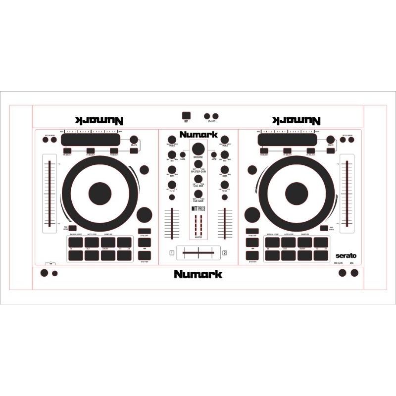 sticker pelindung alat dj NUMARK MT PRO3