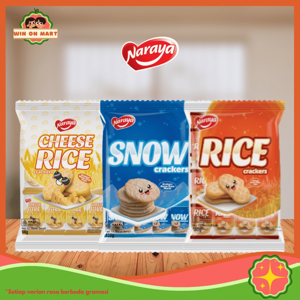 

Crackers | Naraya Crackers | Cheese Rice96g | Rice105g | Snow120g