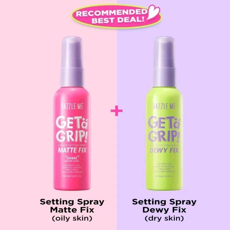 DAZZLE ME Setting Spray Get a Grip Makeup Setting Spray 60gr - Makeup Setting Spray - Setting Spray 