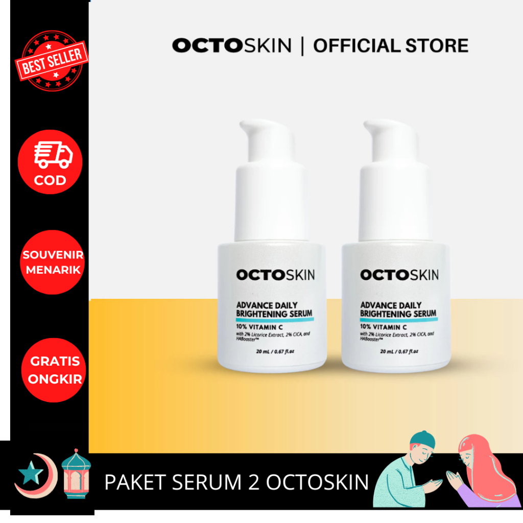 Paket Bundling 2 pcs Octoskin Brightening Booster Serum