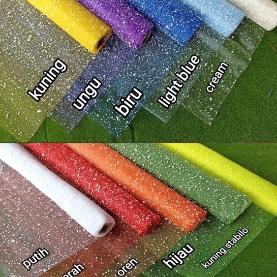

Garansi Hemat 1m kain tile saljubahan buketketas cellophane