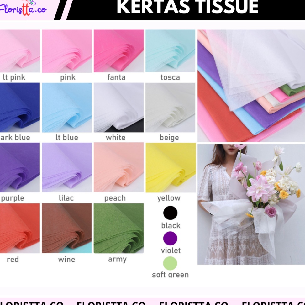 

Promo Baru 38 Lembar Kertas Tissue Buket Cello wrapping