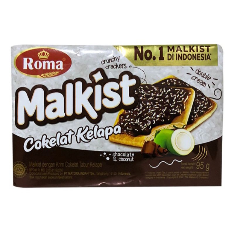 

Roma Malkist Coklat Kelapa/ Keju Manis 90gr