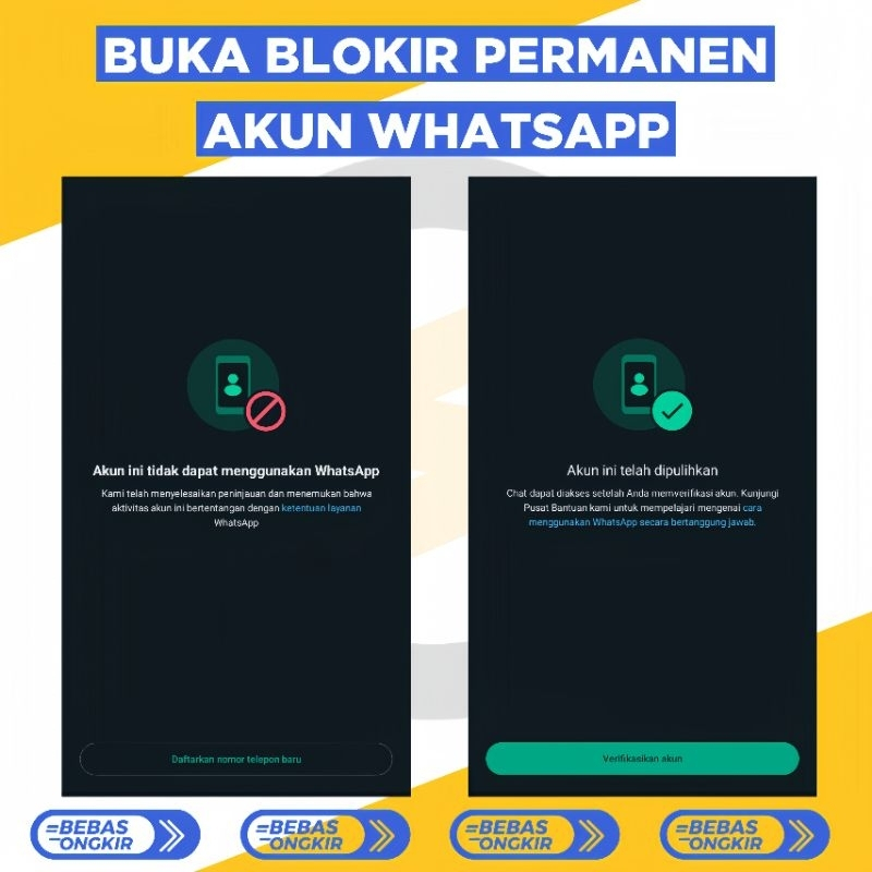 UNBANNED - Buka Blokir Permanen WhatsApp