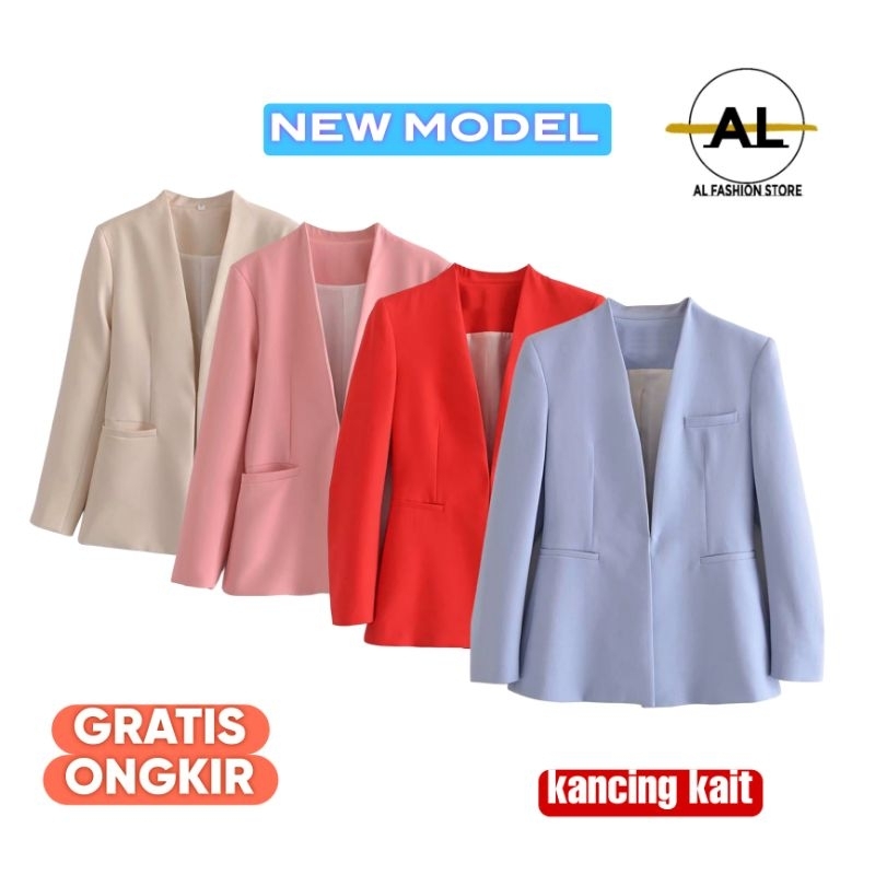 Blazer wanita casual / Jas wanita kekinian / Blazer wanita santai model terbaru