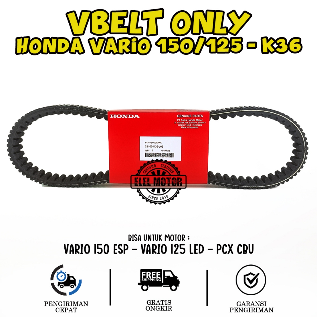 Vanbelt V Belt Vario 125 Led Old, Vario 150 Esp New, PCX CBU 150 K36 K59