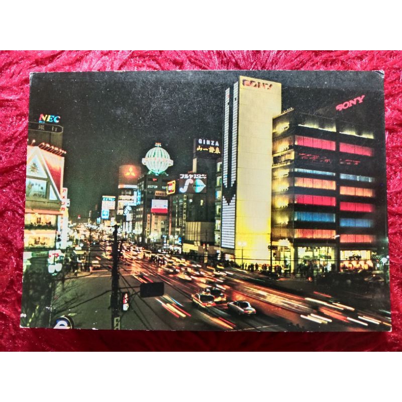 

Post Card Jepang Ginza At Night Tokyo UN USED