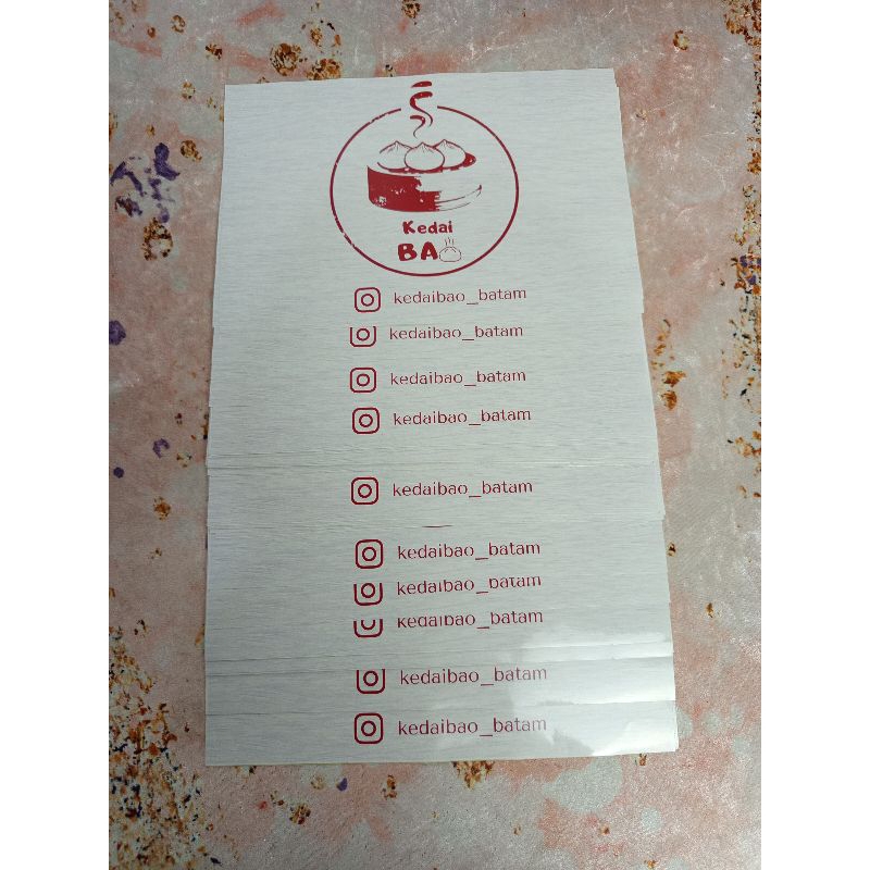 

custom sticker lchromo ukuran A3, stiker label produk