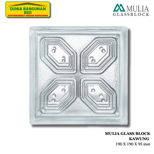 MULIA Glass Block Kawung / Blok Kaca Kawung Mulia