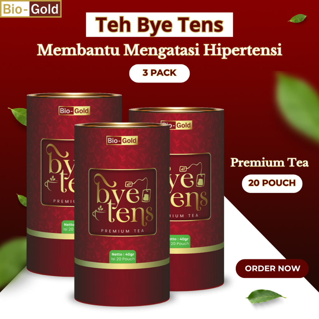 

BIO GOLD TEH BYE TENS 3PCS Premium Tea BYETENS Herbal Bantu Mengatasi Hipertensi Darah Tinggi