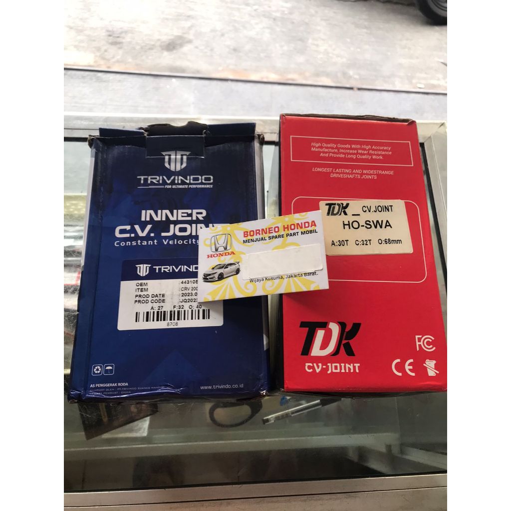 CV JOINT AS RODA LUAR DALAM DRIVESHAFT MATIC MANUAL MOBIL JAZZ GE8 S RS CITY GM2 2008 2009 2010 2011