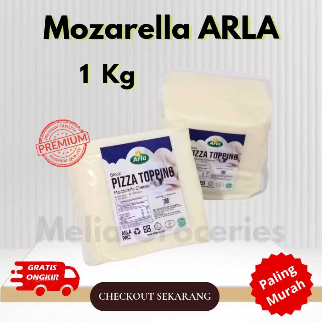 

Mozarella Arla 1kg / Keju Mozarella Arla 1kg (halal)